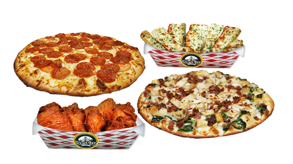 2 Large Pizzas + 8 Wings + Garlic Bread Deal