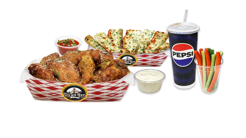Wings + Garlic Bread Combo image