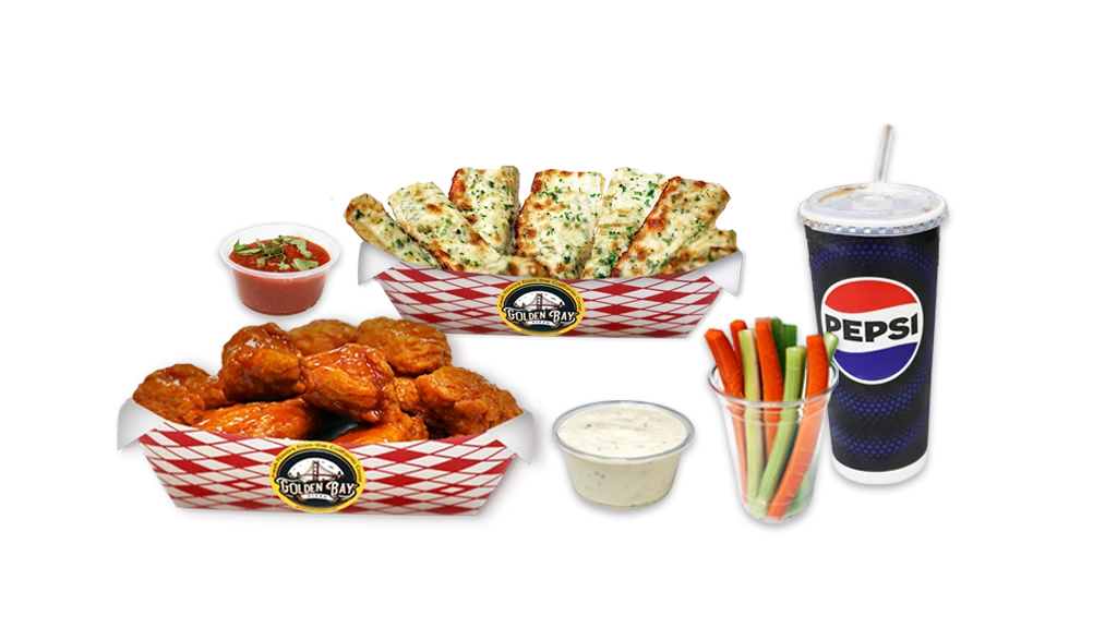 Boneless Wings + Garlic Bread Combo image